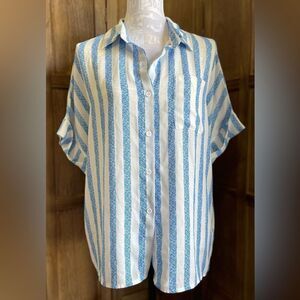 Women’s Blue and White Striped Summer top